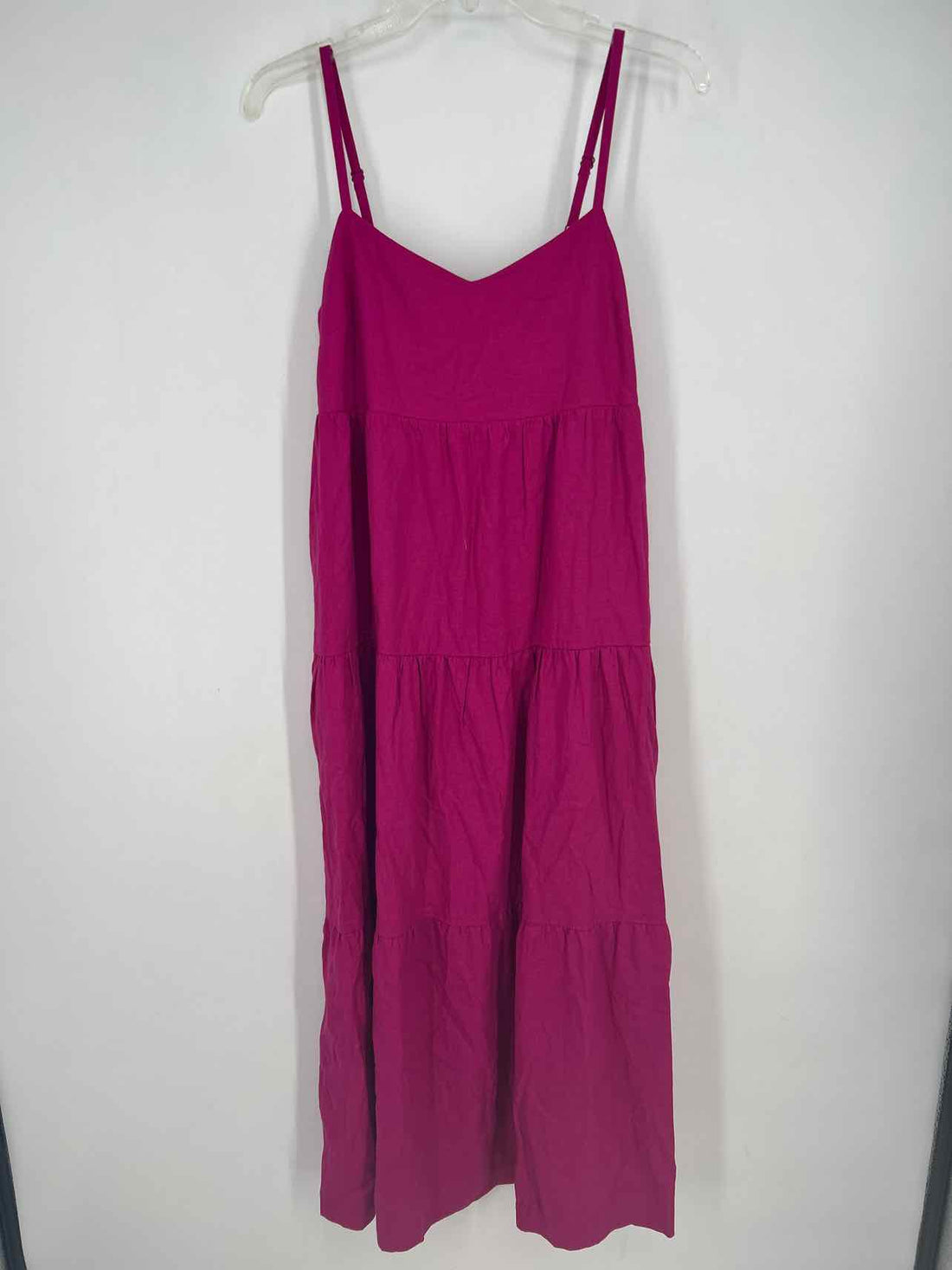 Cabi Size S Magenta Linen/Rayon Sleeveless Dress