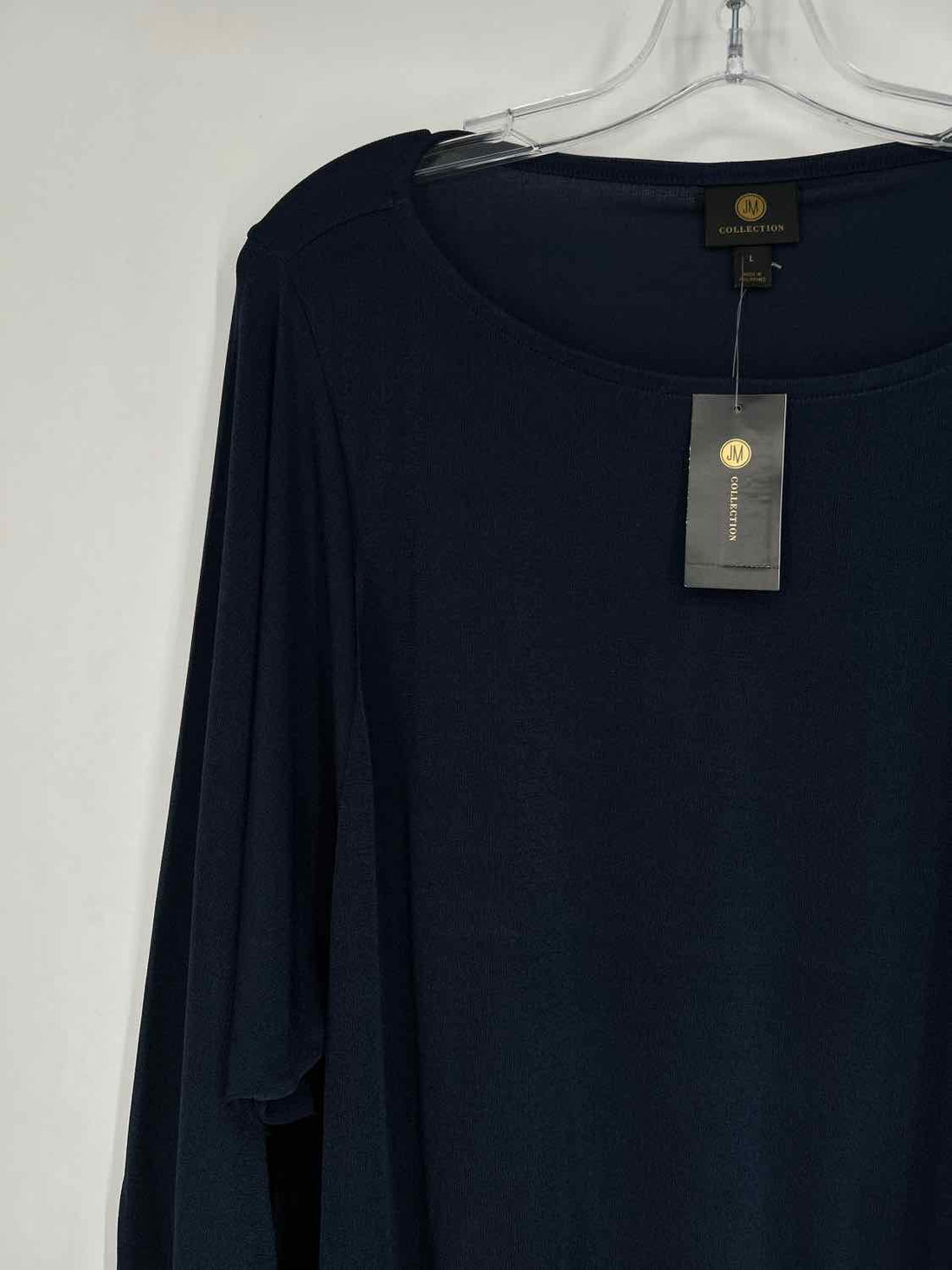 JM Collection Size L Navy NWT Long Sleeve