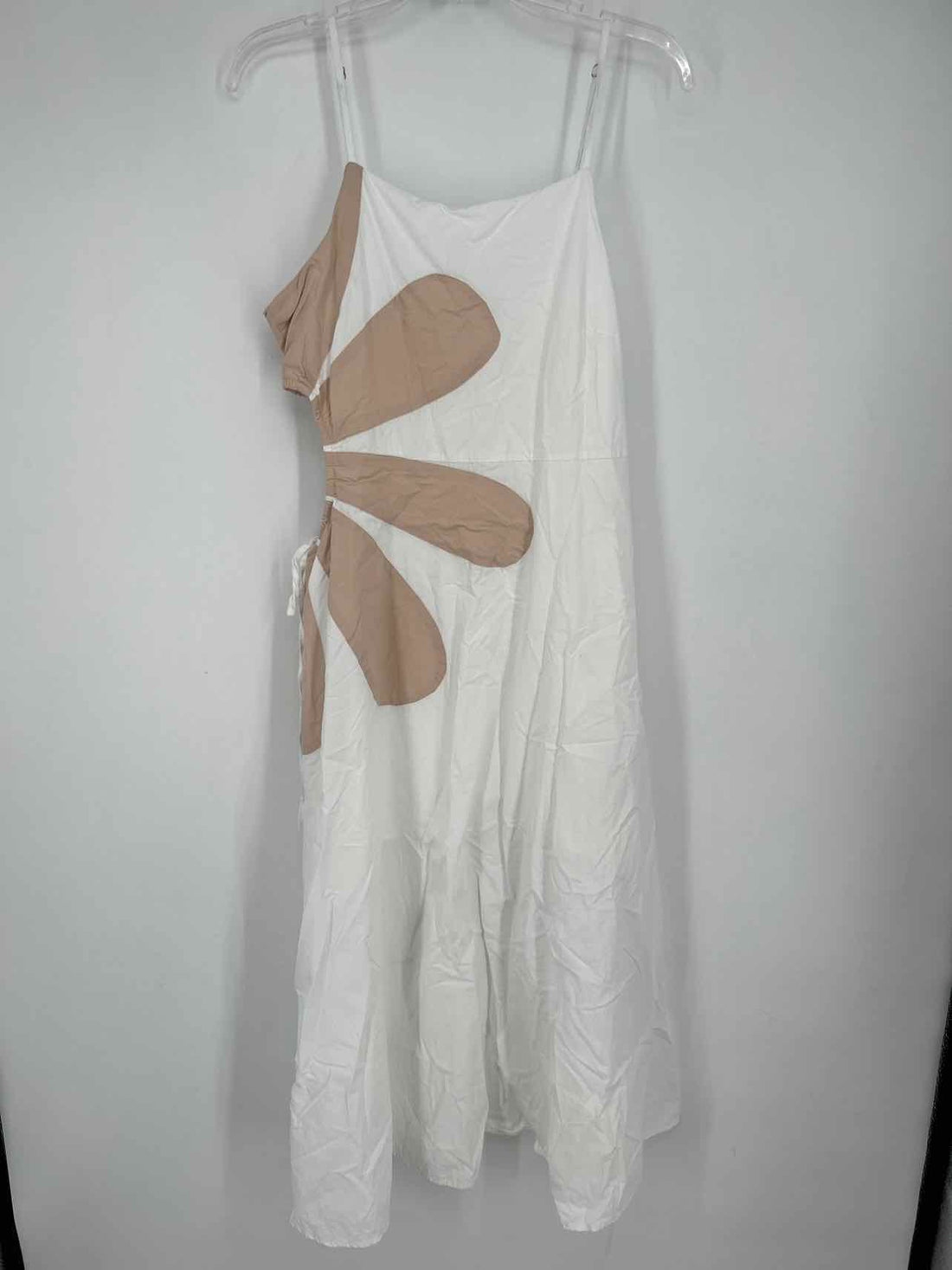 Strut & Bolt Size L White & Beige Sleeveless Dress