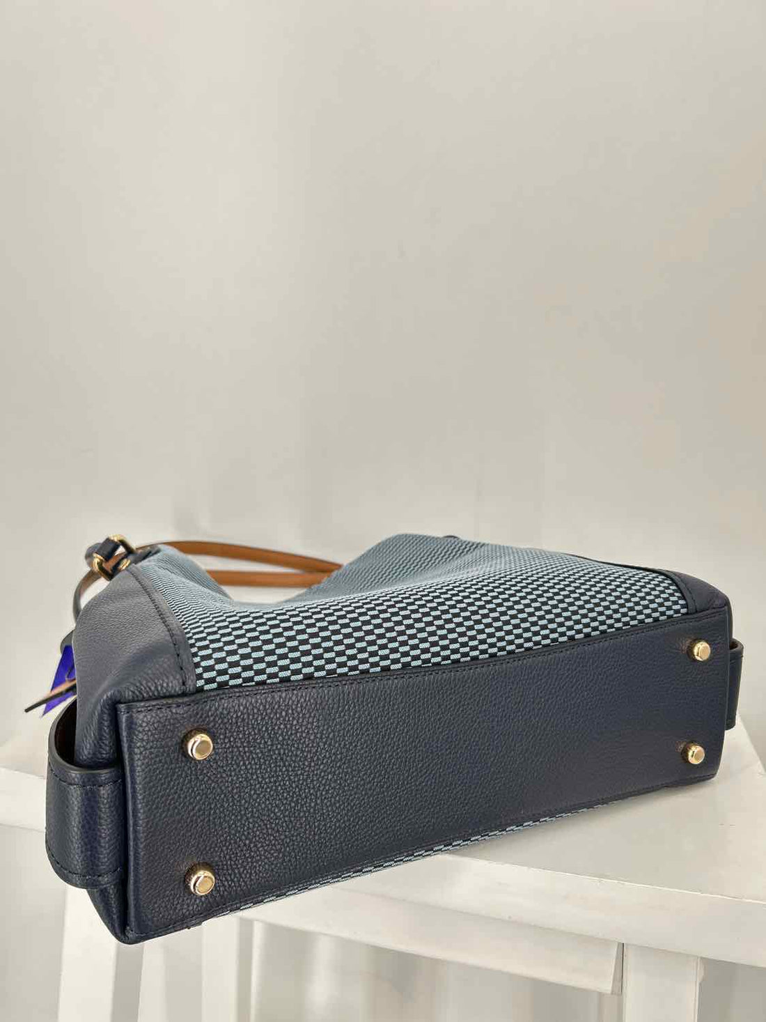 Coach Navy & Light Blue Canvas/Leather Tote