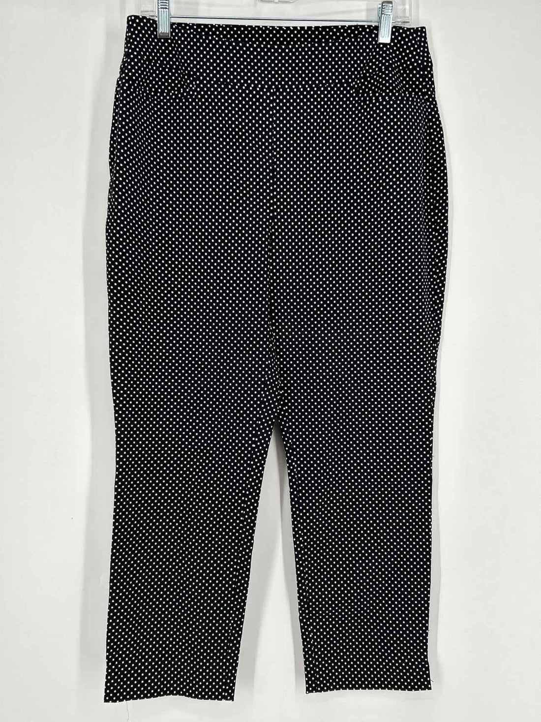 Chicos Size 1 (M) Black & White Polkadot Pants