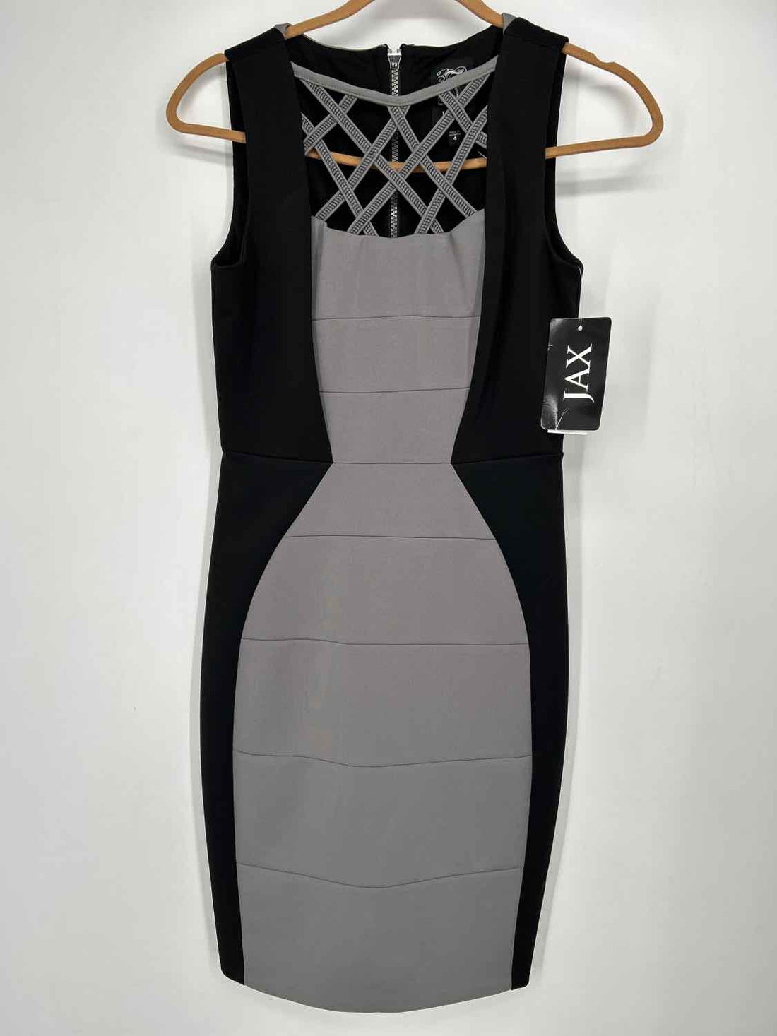 JAX Size 4 Black & Gray NWT Dress