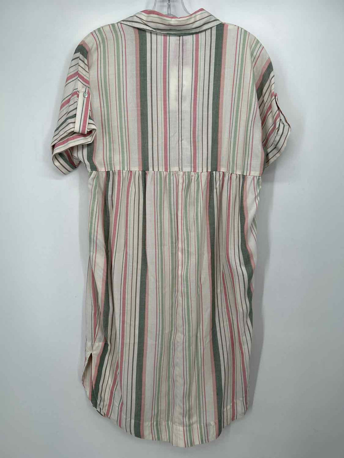 Wonderly Size XS White green & pink stripe NWT Dress