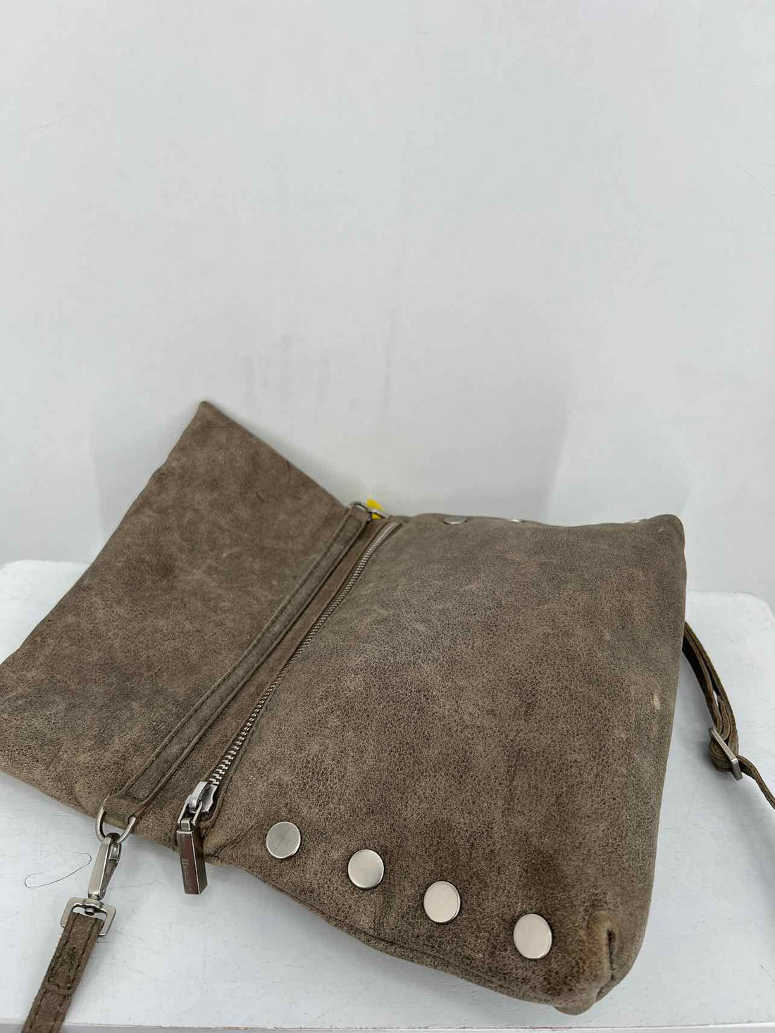 Hammitt Stone Gray Leather As Is Crossbody