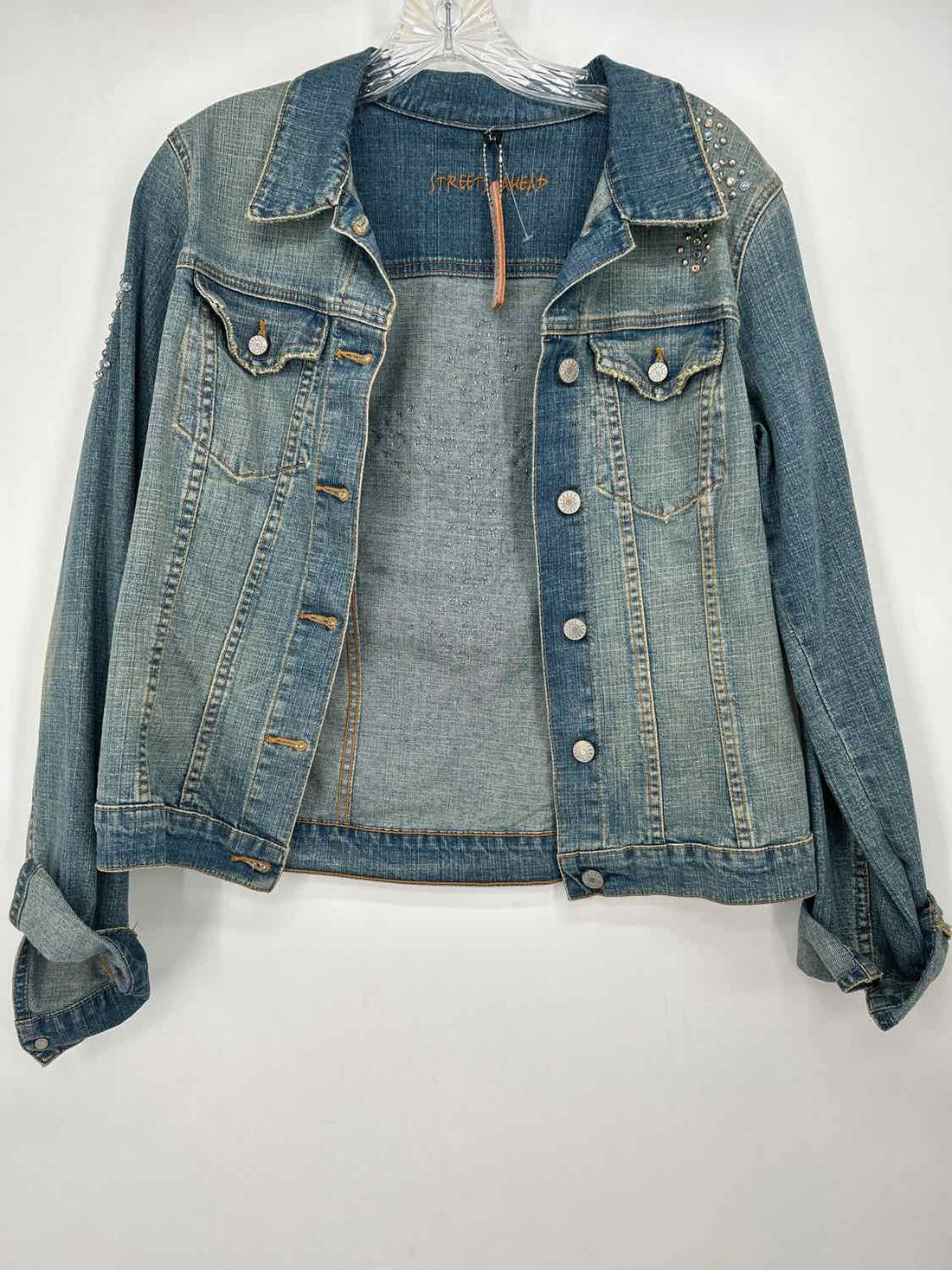 Streets Ahead Size L Medium Wash Denim NWT Jacket