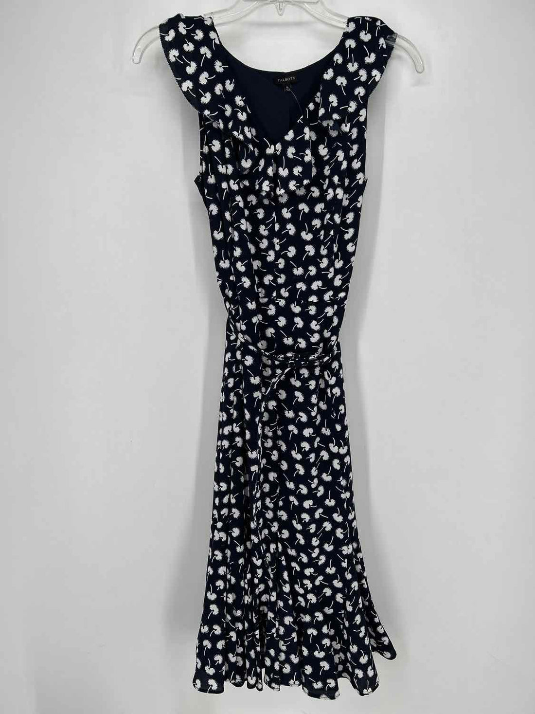 Talbots Size 6 Navy Print Dress