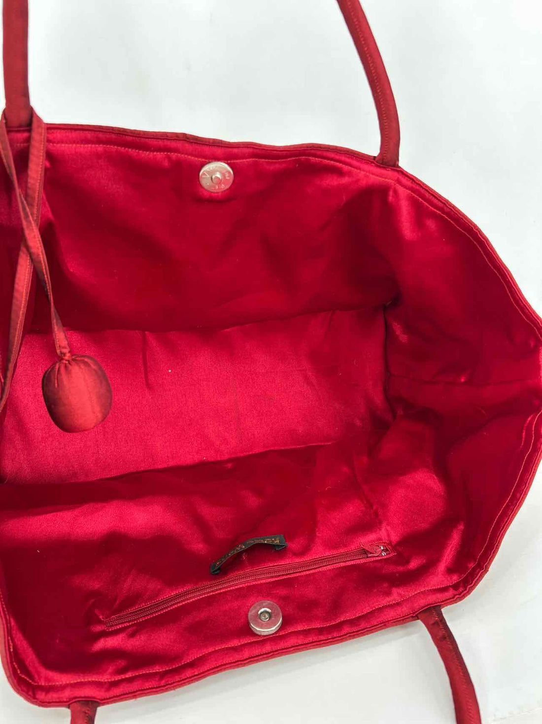 Katie Wong Dark Red Embroidered Vintage Tote