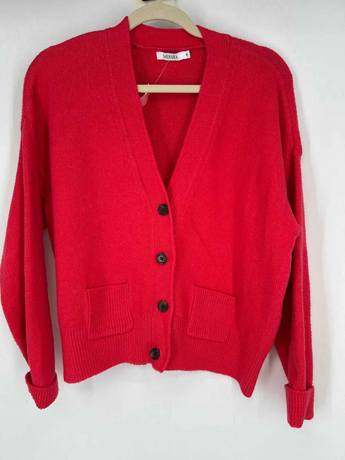 Mersea Size S Coral Cardigan