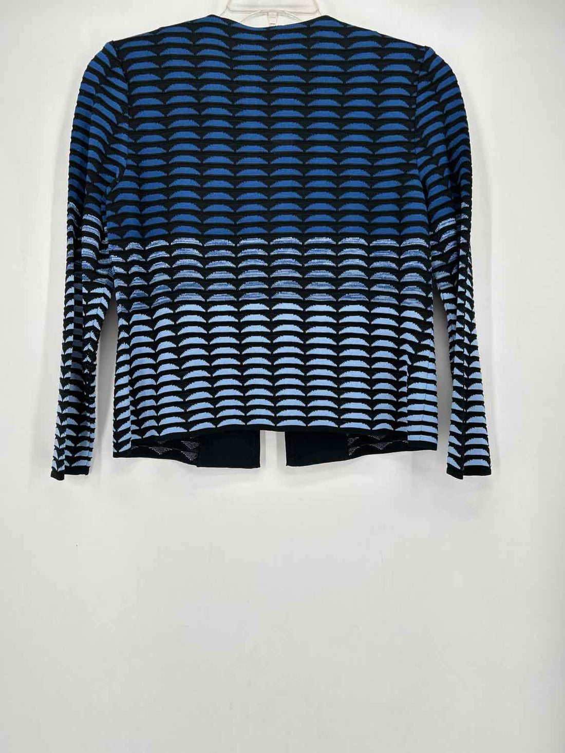 Ming Wang Size PS Blue & Black Print Cardigan