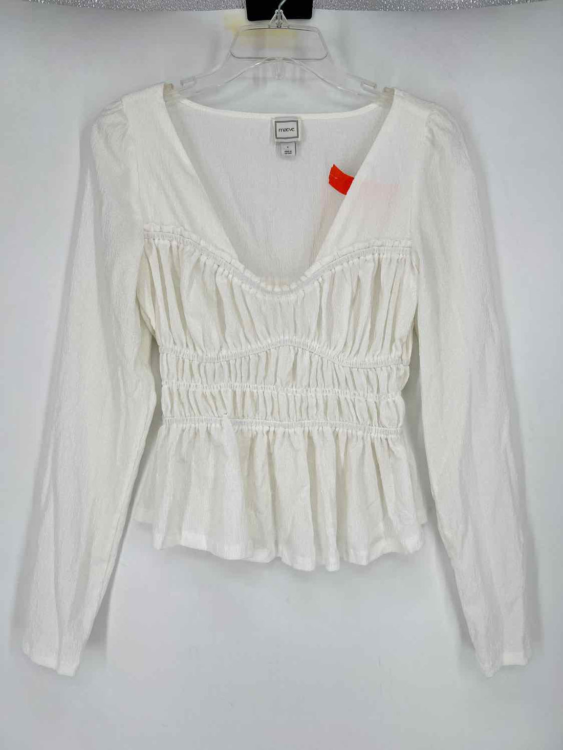 Maeve Size S White Long Sleeve