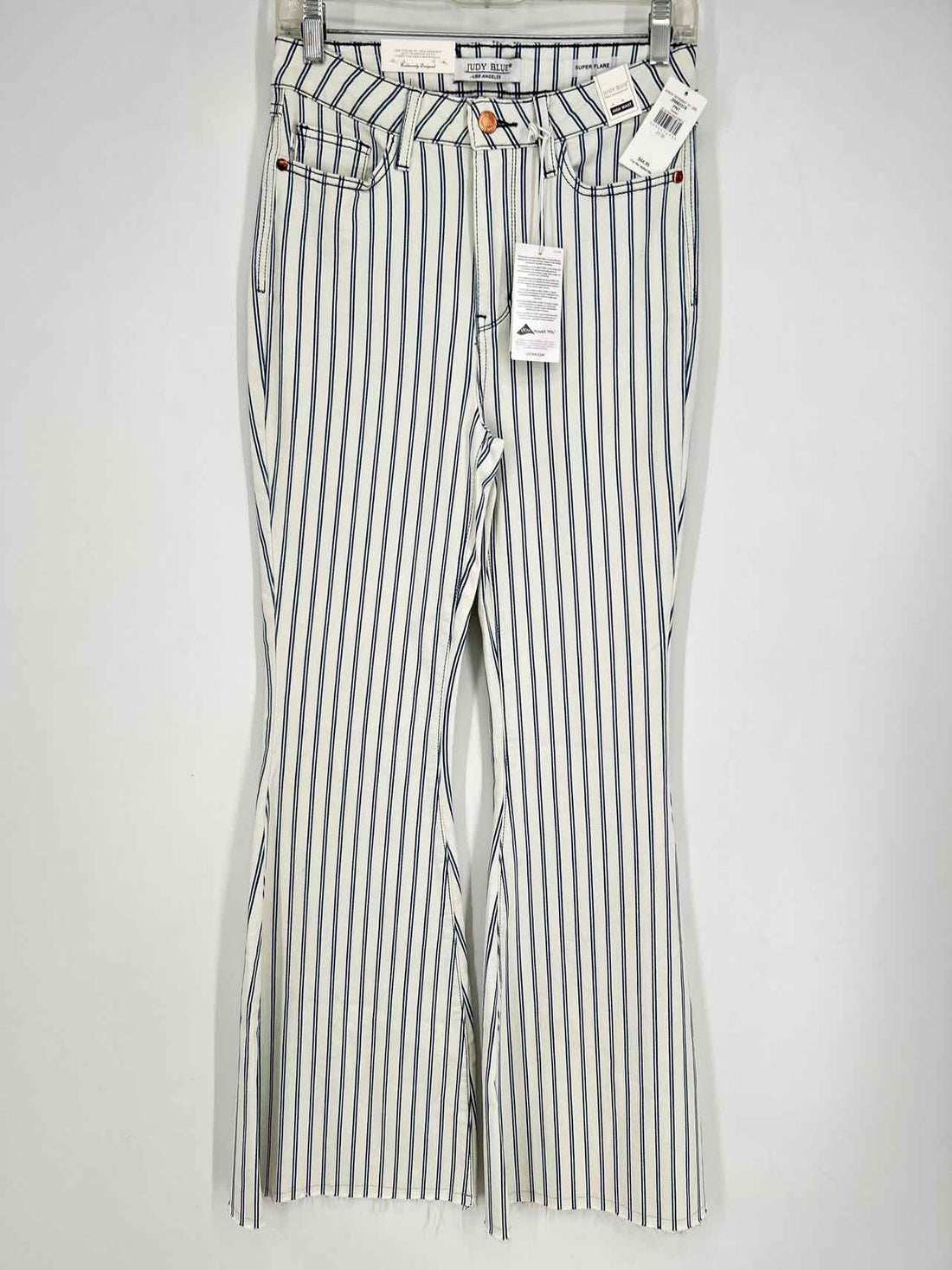 Judy Blue Size 27/4 White & Blue Striped NWT Jeans
