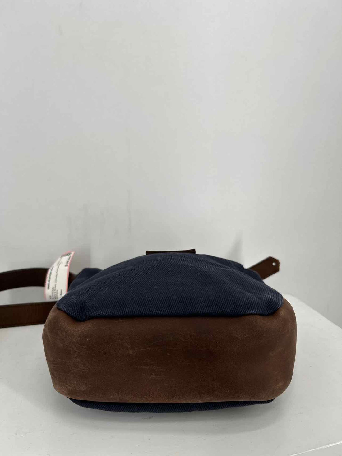 L L Bean Navy & Brown Canvas Crossbody