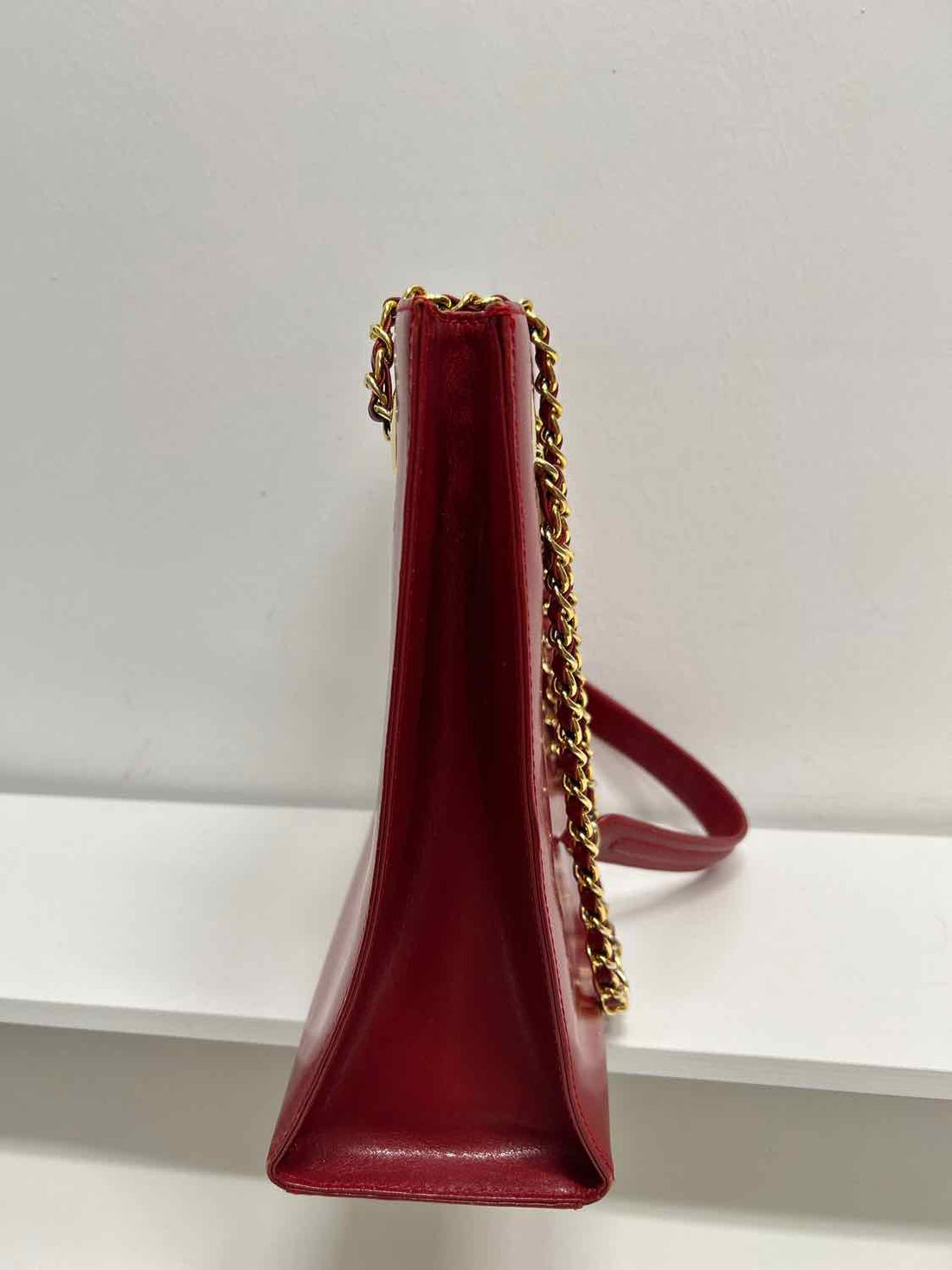 Jane Shilton Red Leather Vintage Shoulder