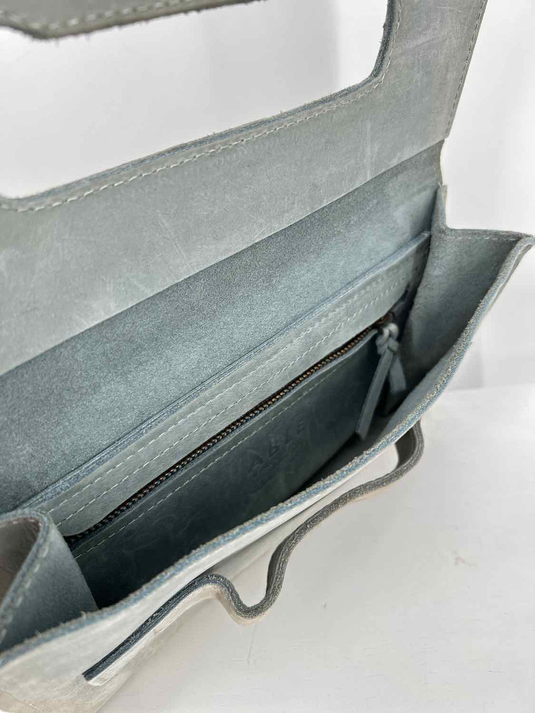 Able Gray Clutch Leather