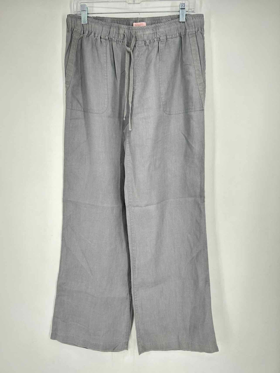 St Tropez West Size M Light Gray Linen Pants