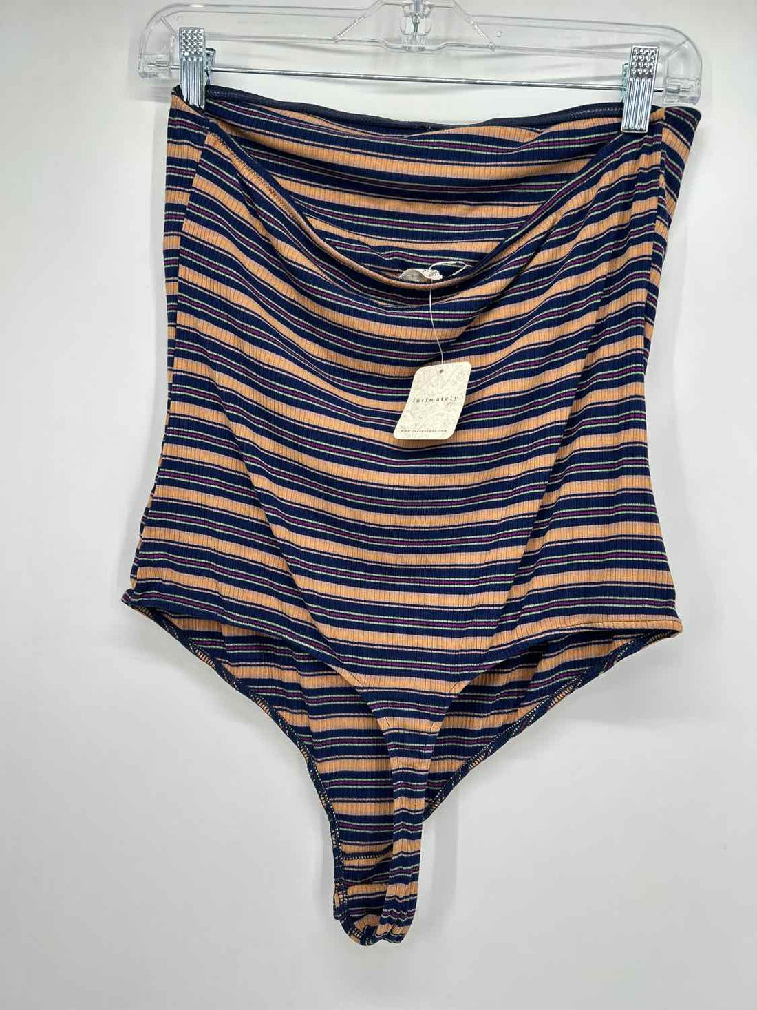 Intimately FP Size L Navy Striped NWT Bodysuit