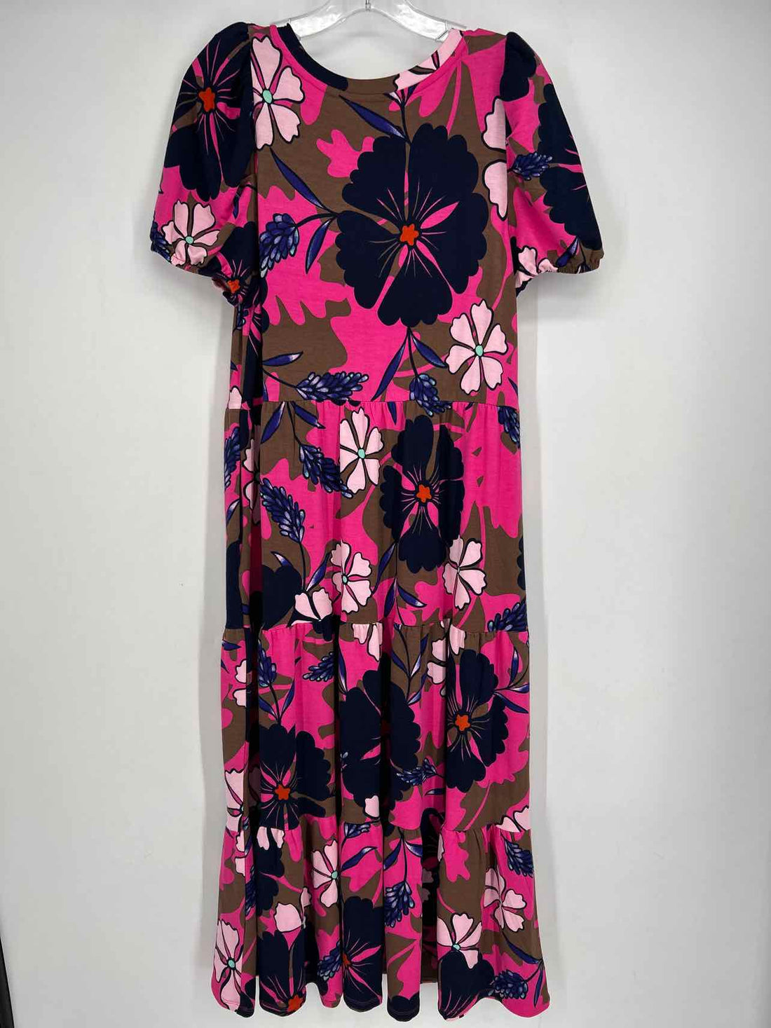 Crown & Ivy Size M Brown & Pink Floral Dress
