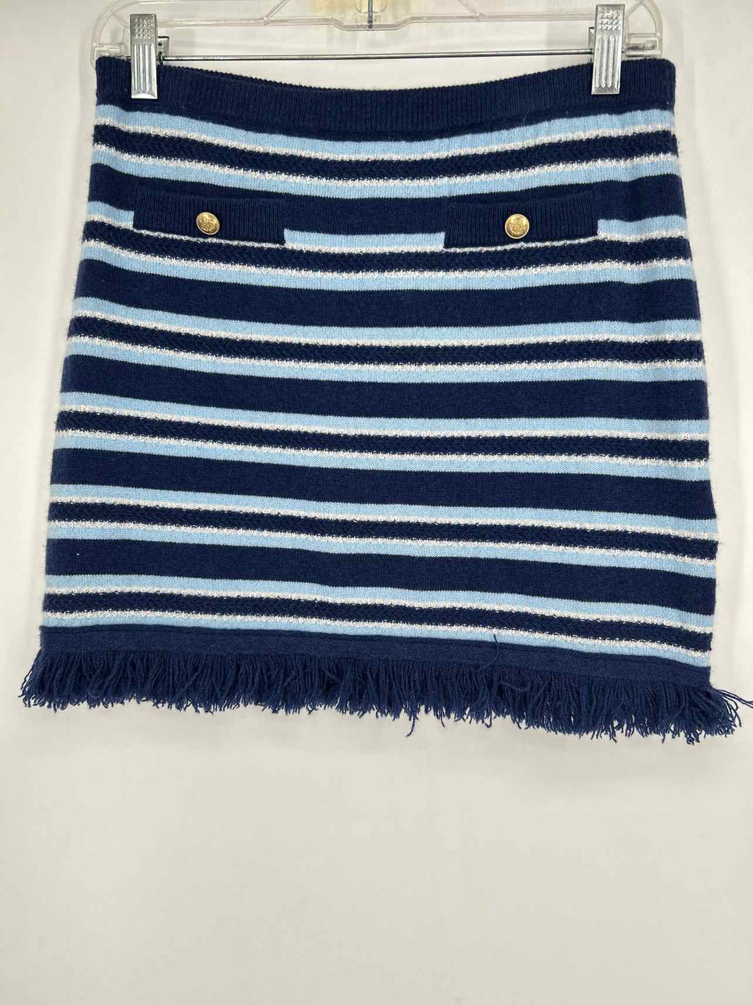 J Crew Size S Navy & blue striped Cashmere Skirts