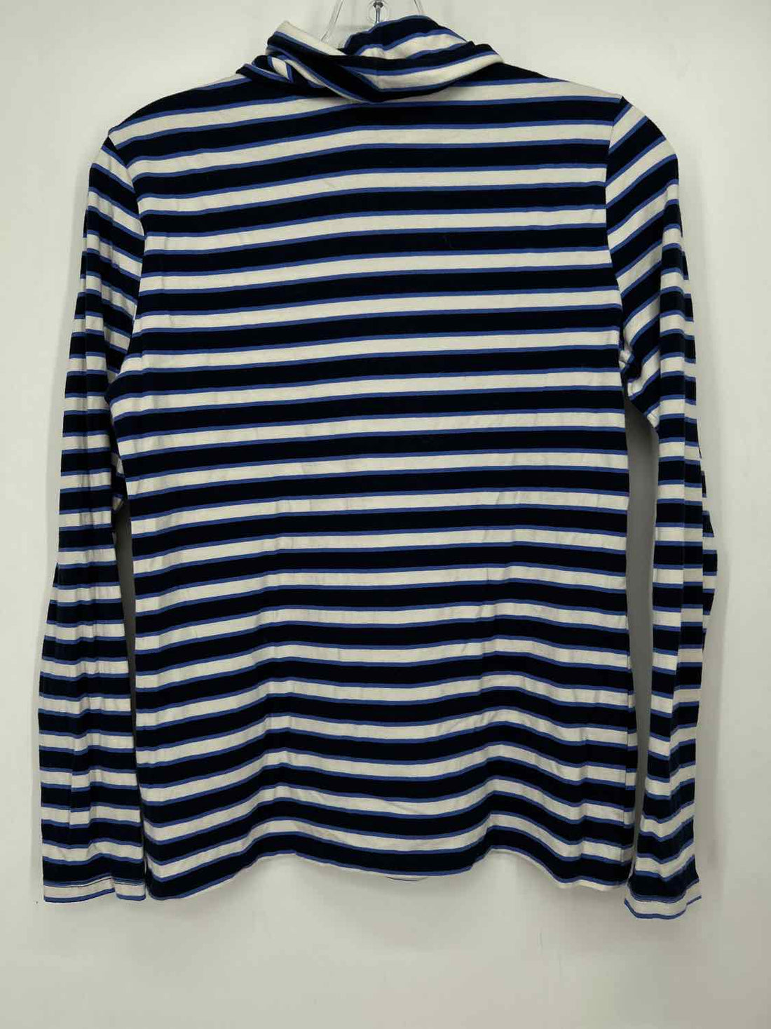 Talbots Size S White & Navy Striped Cotton Long Sleeve