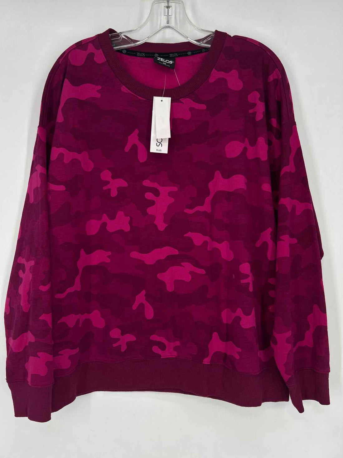 Zelos Size 1X Magenta Camo NWT Sweatshirt