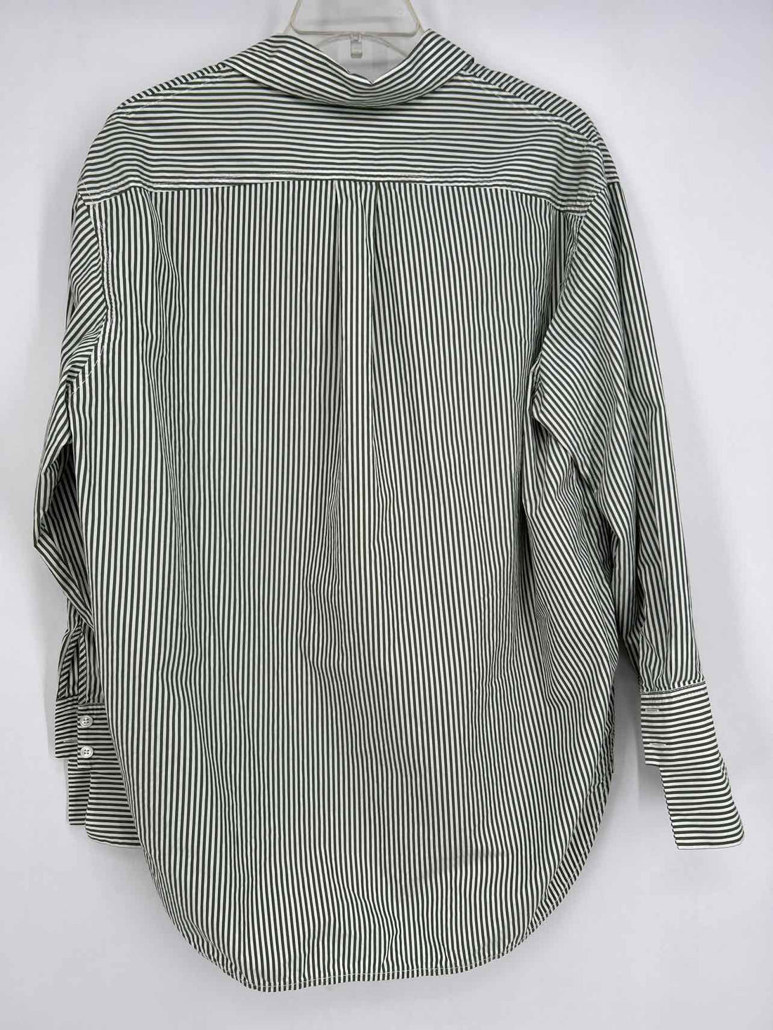 Rebecca Taylor Size M Green & White Stripe Long Sleeve