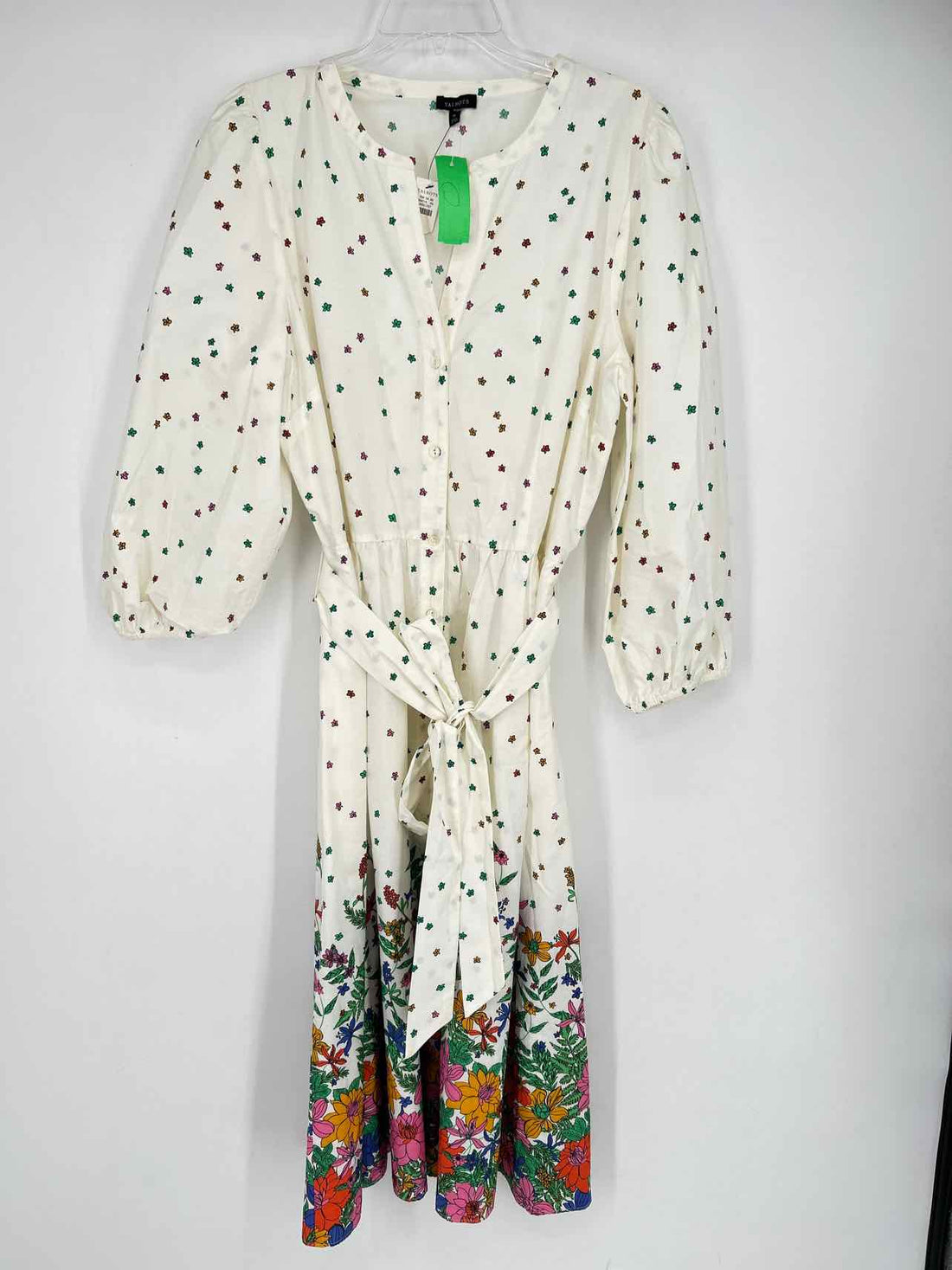 Talbots Size 16 White Print NWT Dress