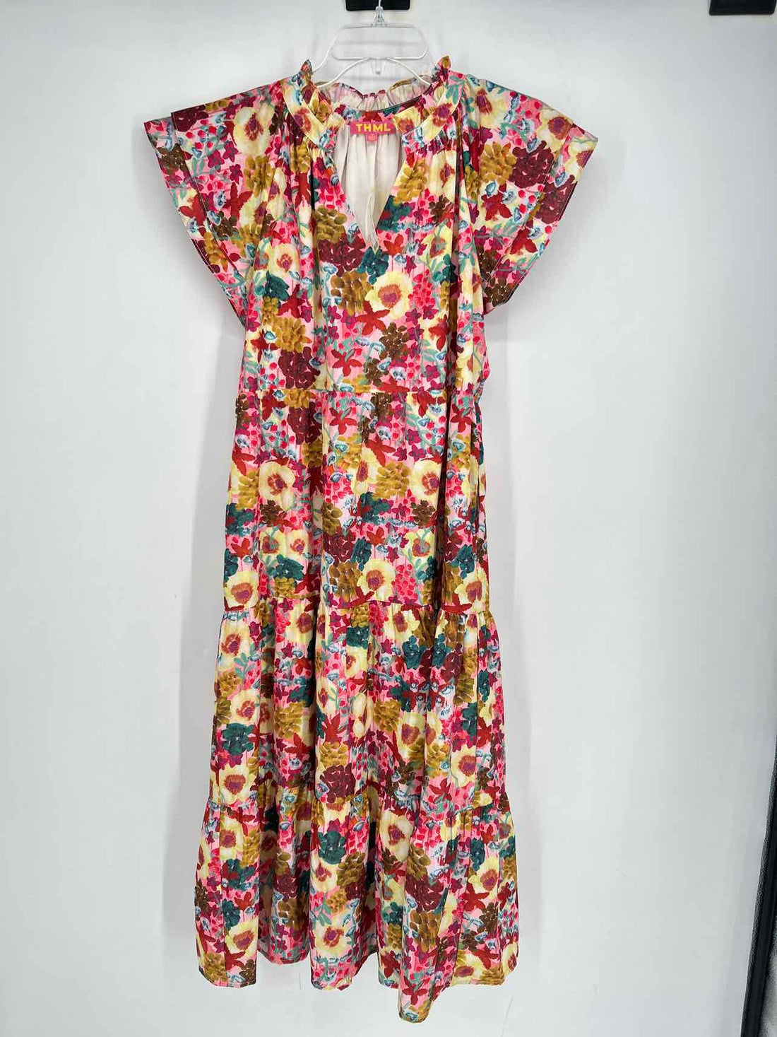 THML Size M Pink Floral Dress