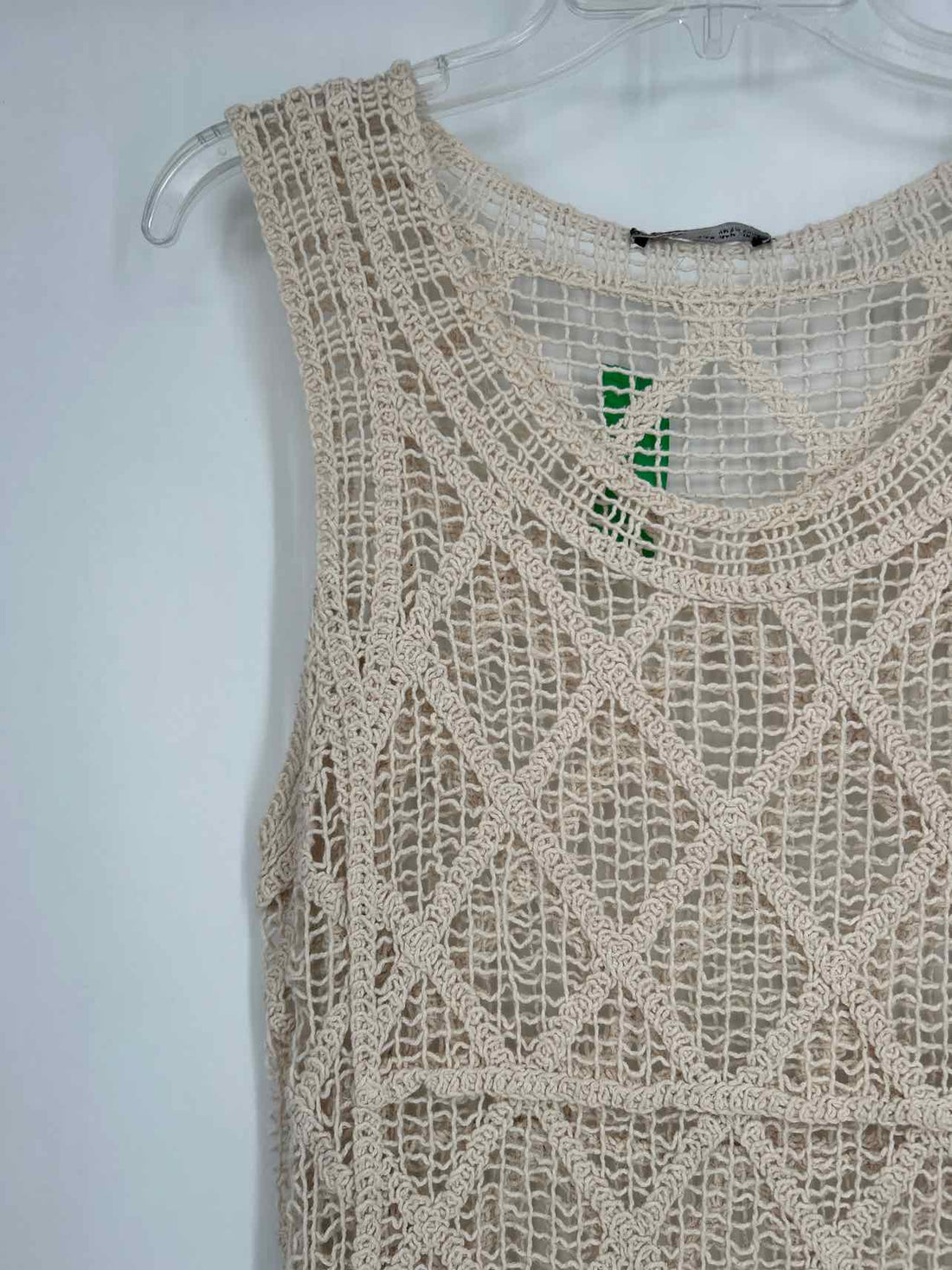Zara Size M Beige Crochet Coverup