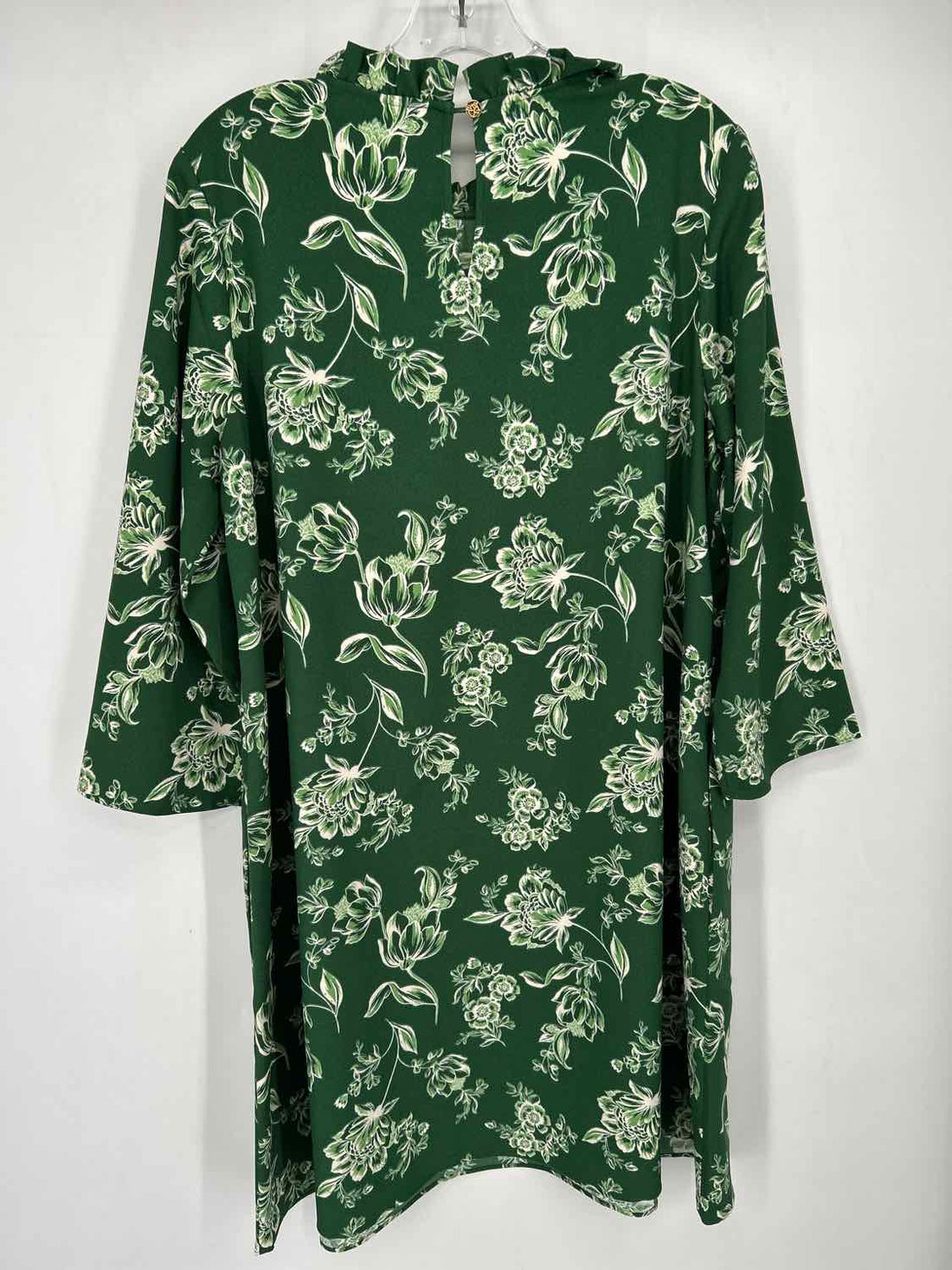 Draper James Size L Green & White Floral Dress