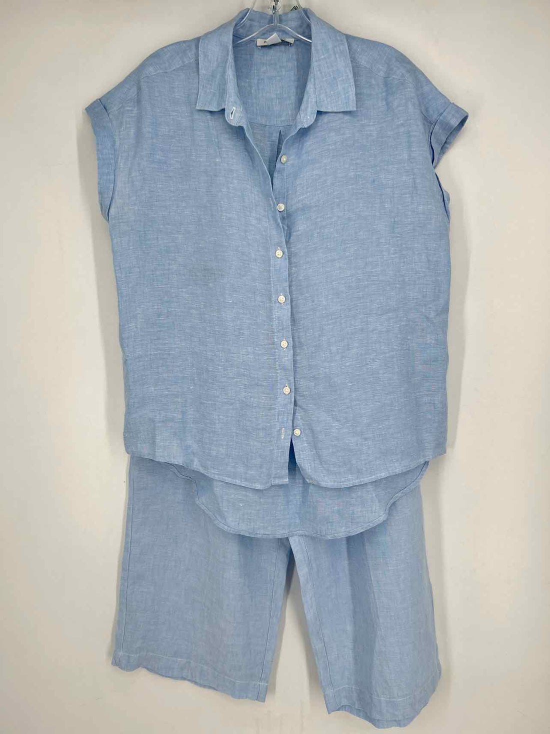 Pure Navy Size M Light Blue Linen Multi-Piece Set