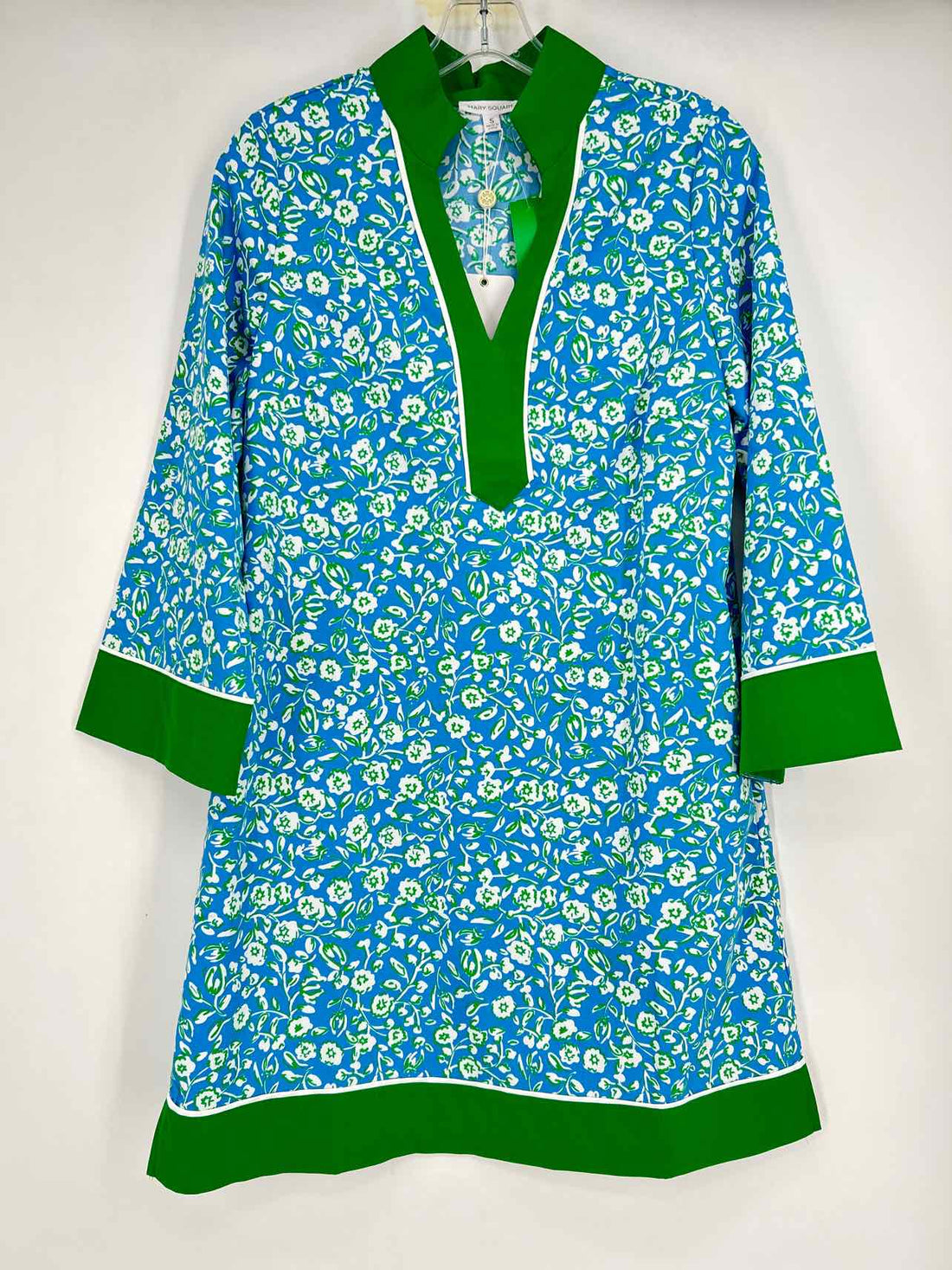 Mary Square Size S Blue & Green Floral NWT Dress