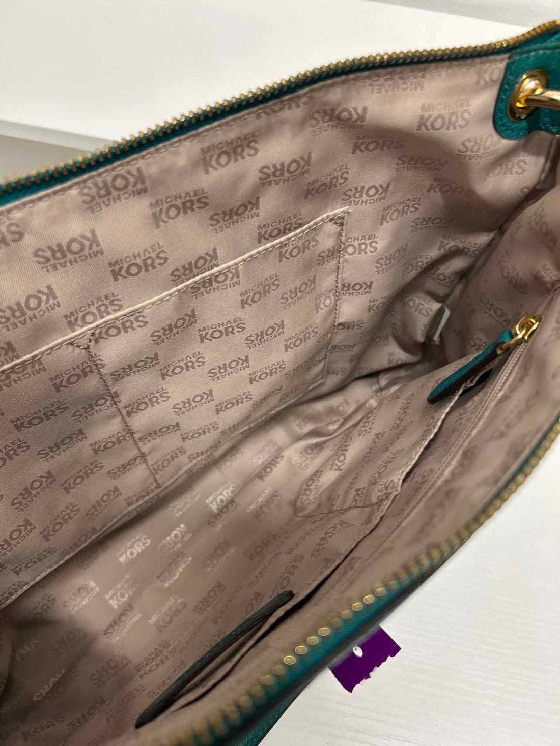 Michael Kors Green McGraw Satchel