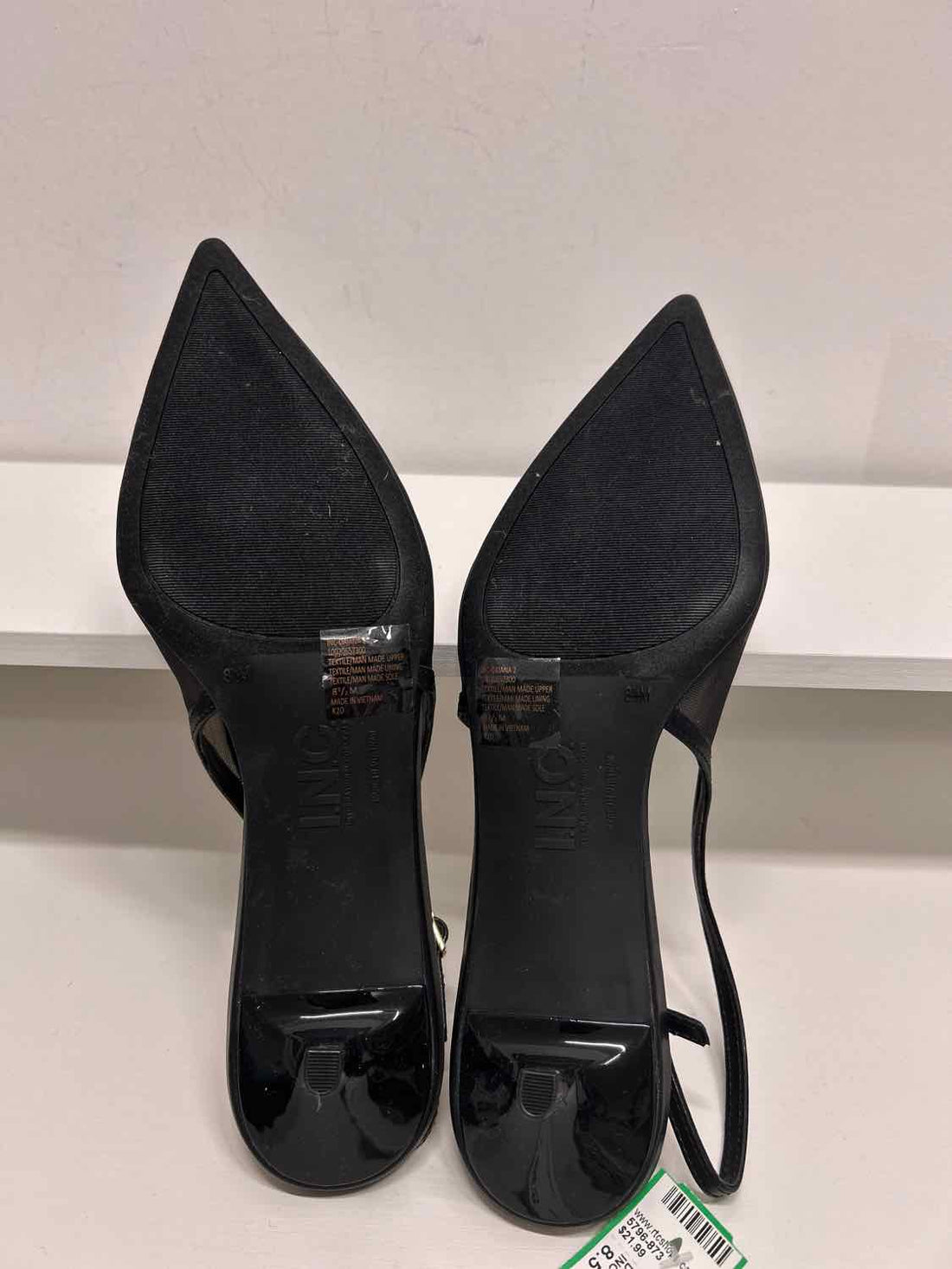 INC Women Size 8.5 Black Mesh Heels