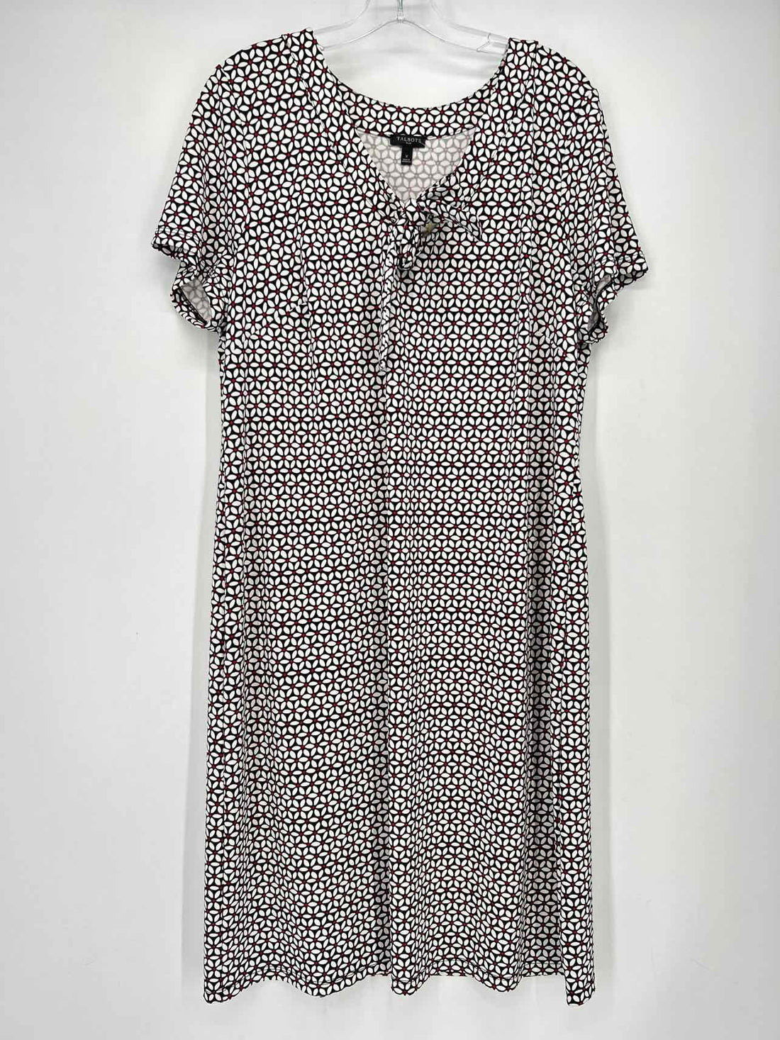 Talbots Size X/XL Black Floral Dress