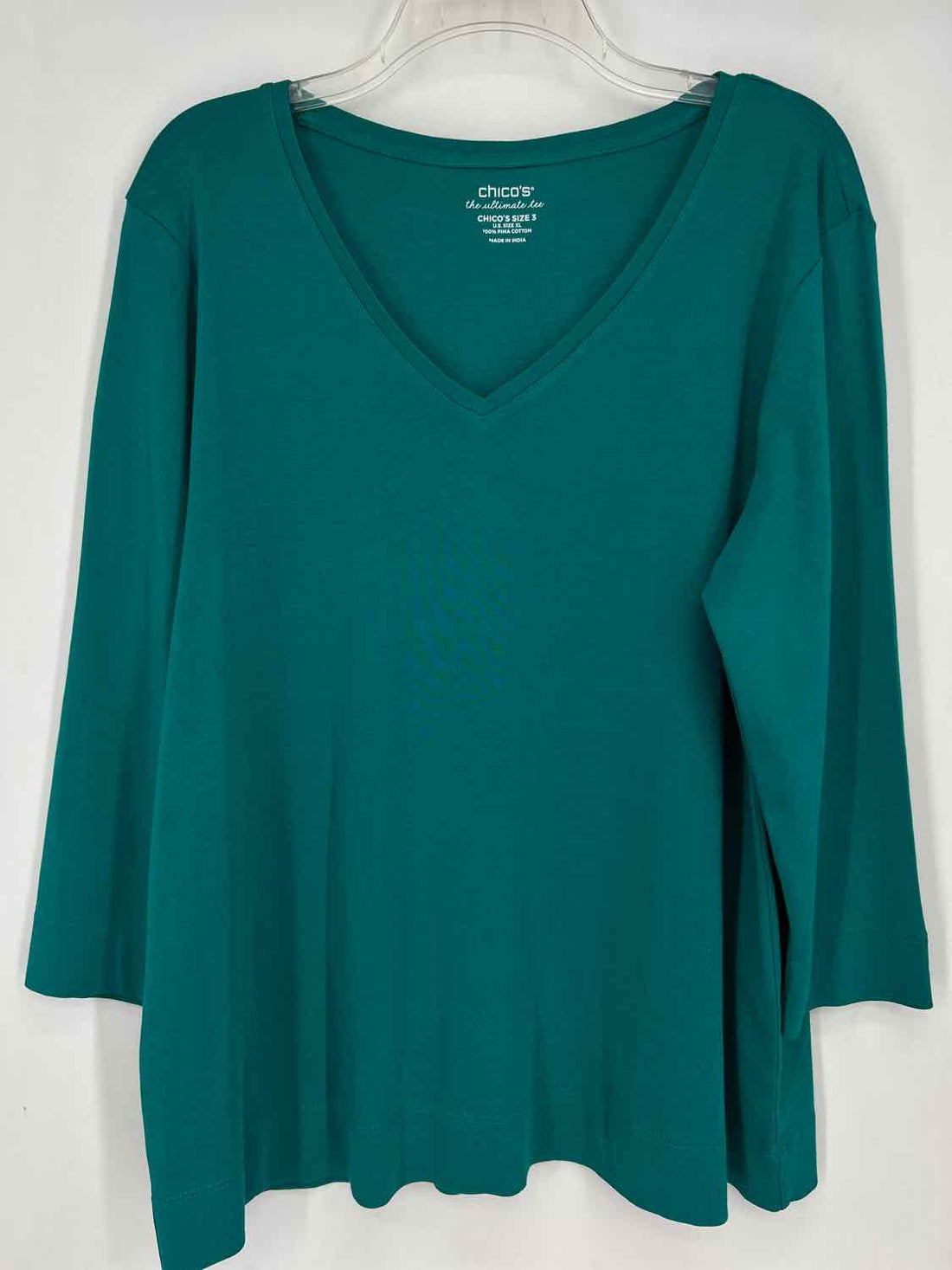 Chicos Size 3(XL) Teal Long Sleeve
