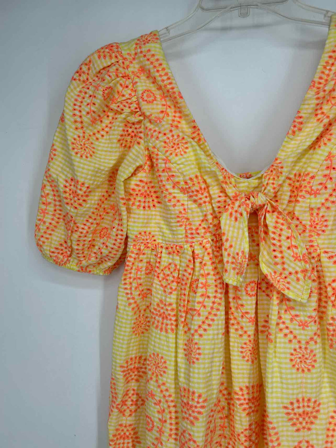 Lilly Pulitzer 00 Yellow & Coral Eyelet Lilly Pulitzer Dress