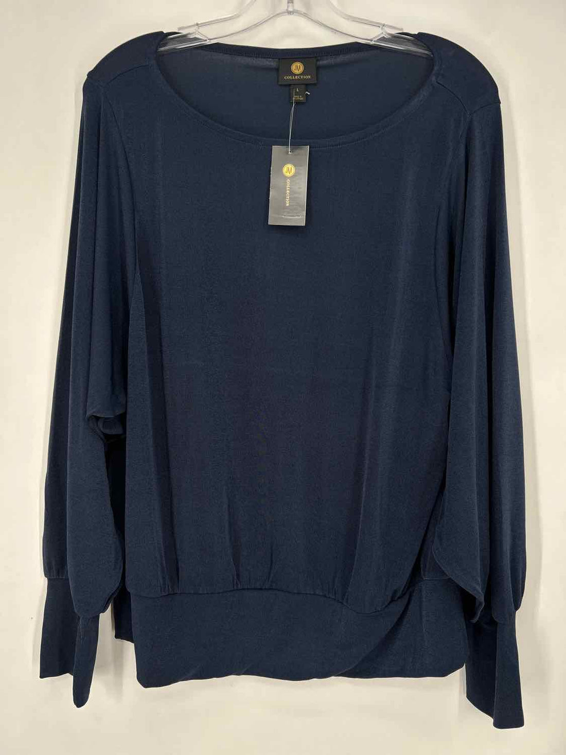 JM Collection Size L Navy NWT Long Sleeve