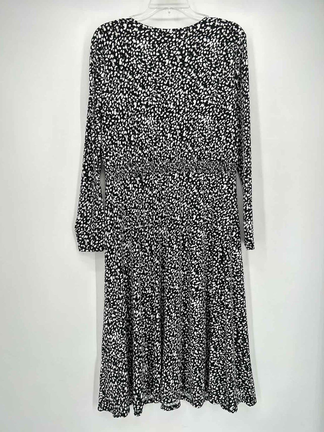 Talbots Size XLP Black & White Speckled Print Dress