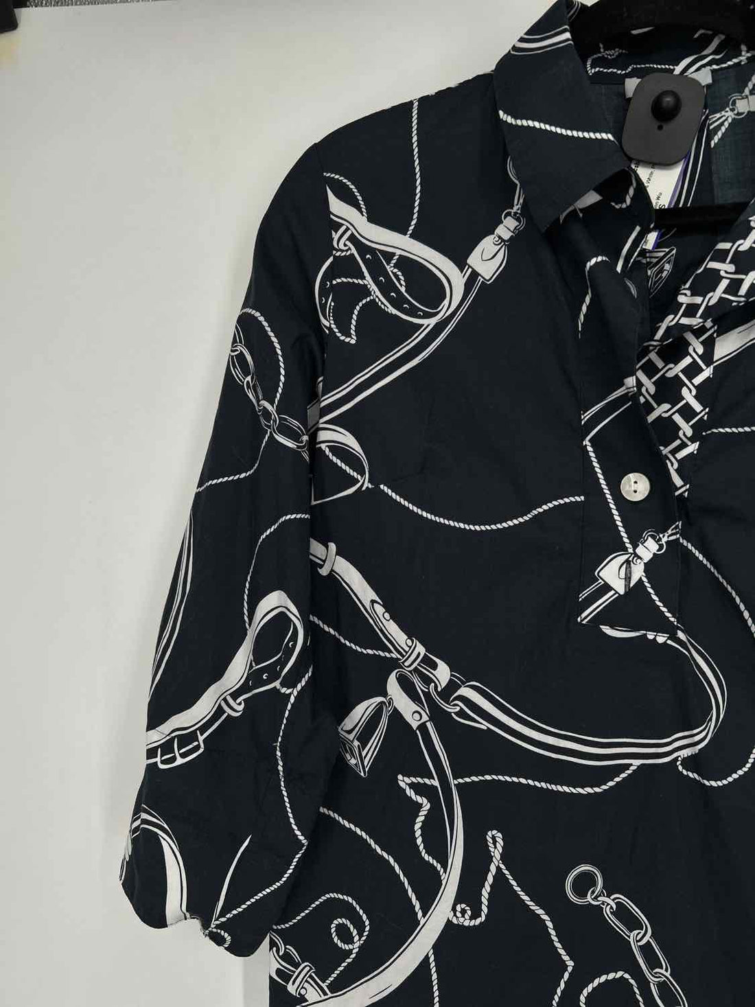 Jason Wu Size XS Dark Navy & White Long Sleeve