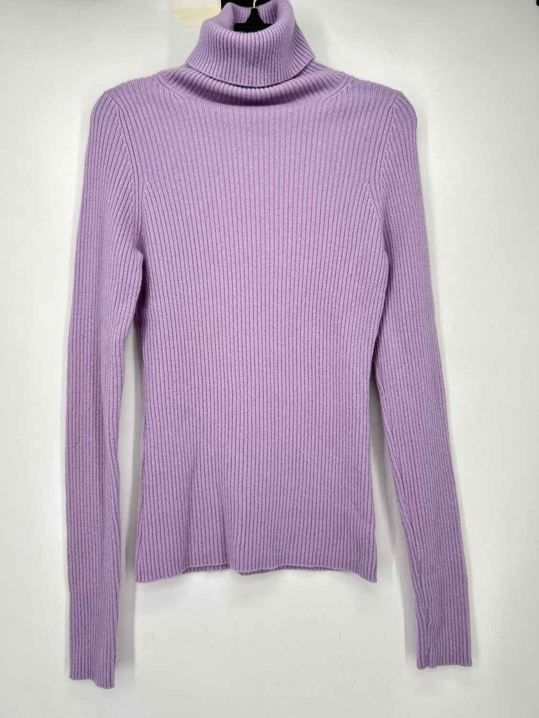 Aqua Size M Lavender Cashmere Turtleneck