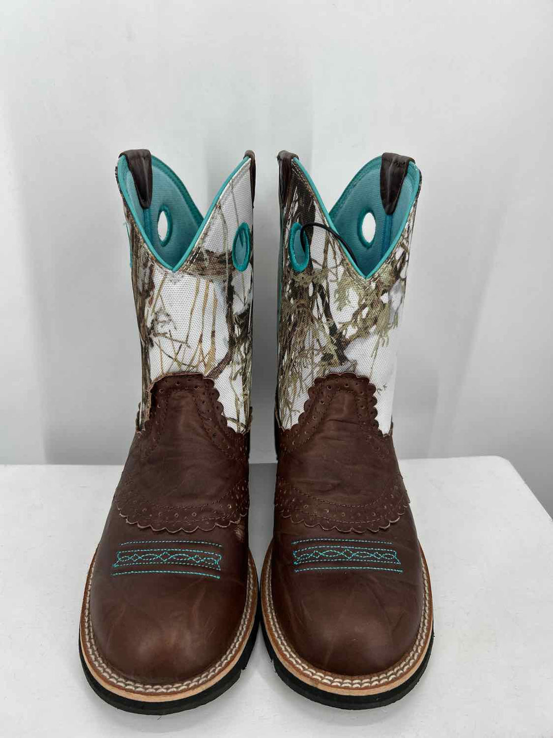 Ariat Women Size 8.5 Brown & White Cowboy Boot