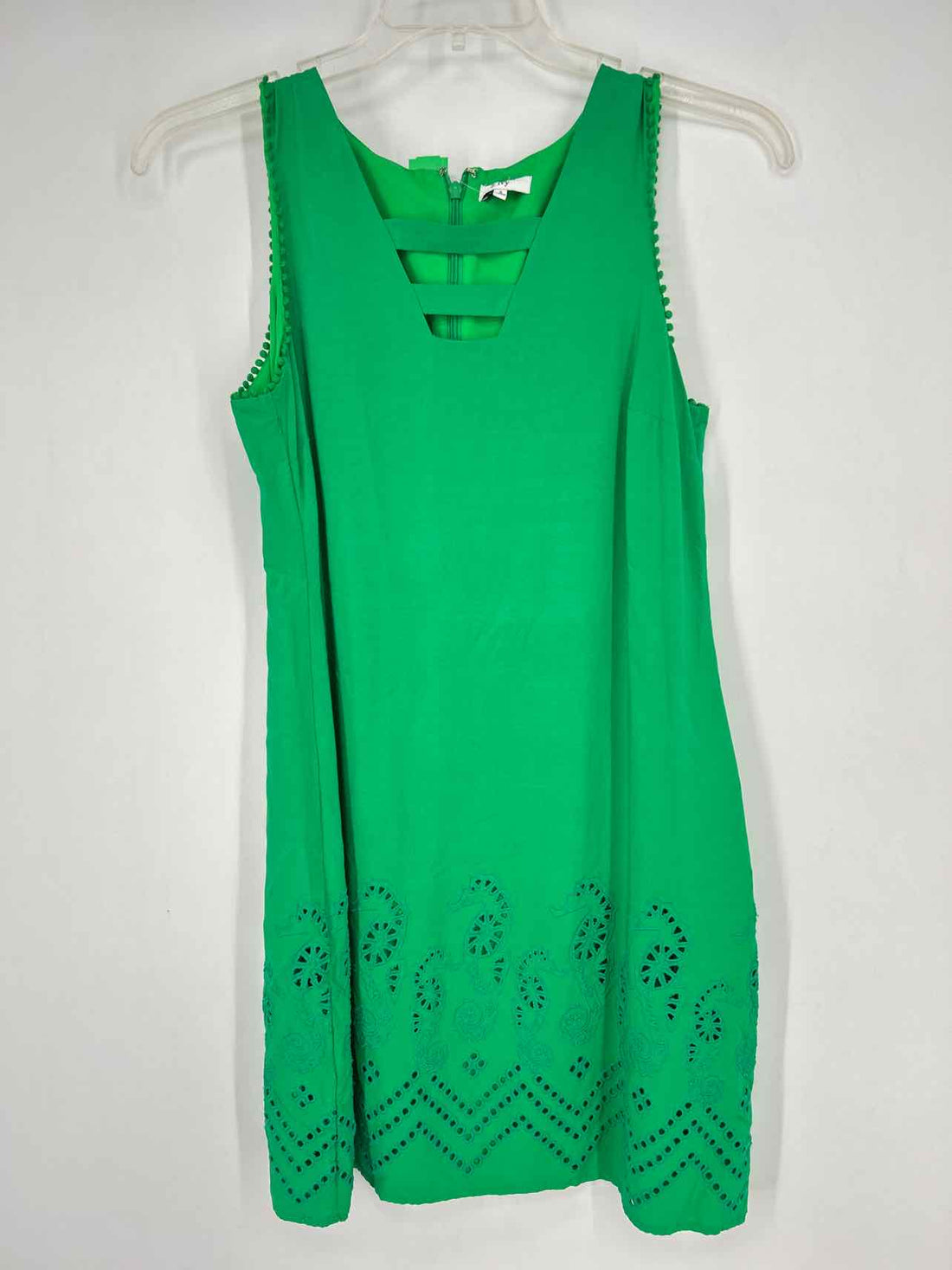 Crown & Ivy Size 6 Green Eyelet Sleeveless Dress