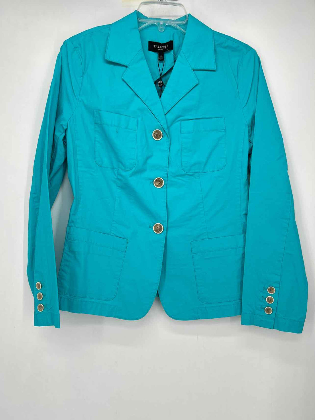 Talbots Size 12P Bright Blue NWT Long Sleeve