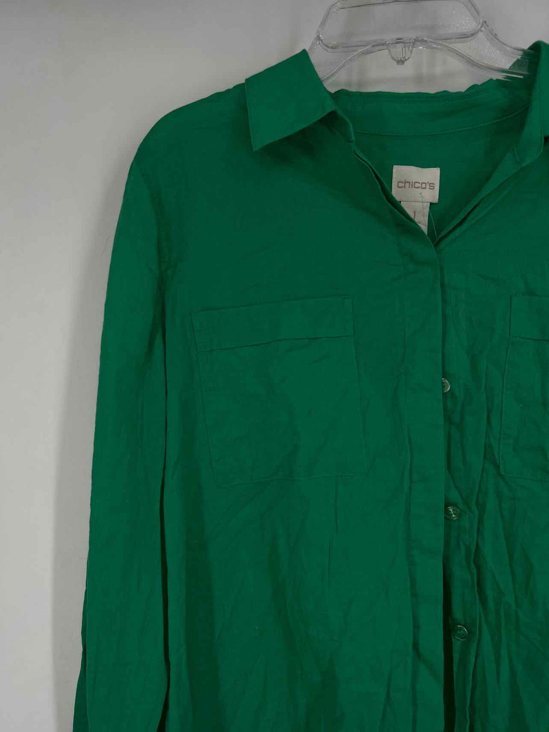 Chicos Size 1 (M) Green Long Sleeve