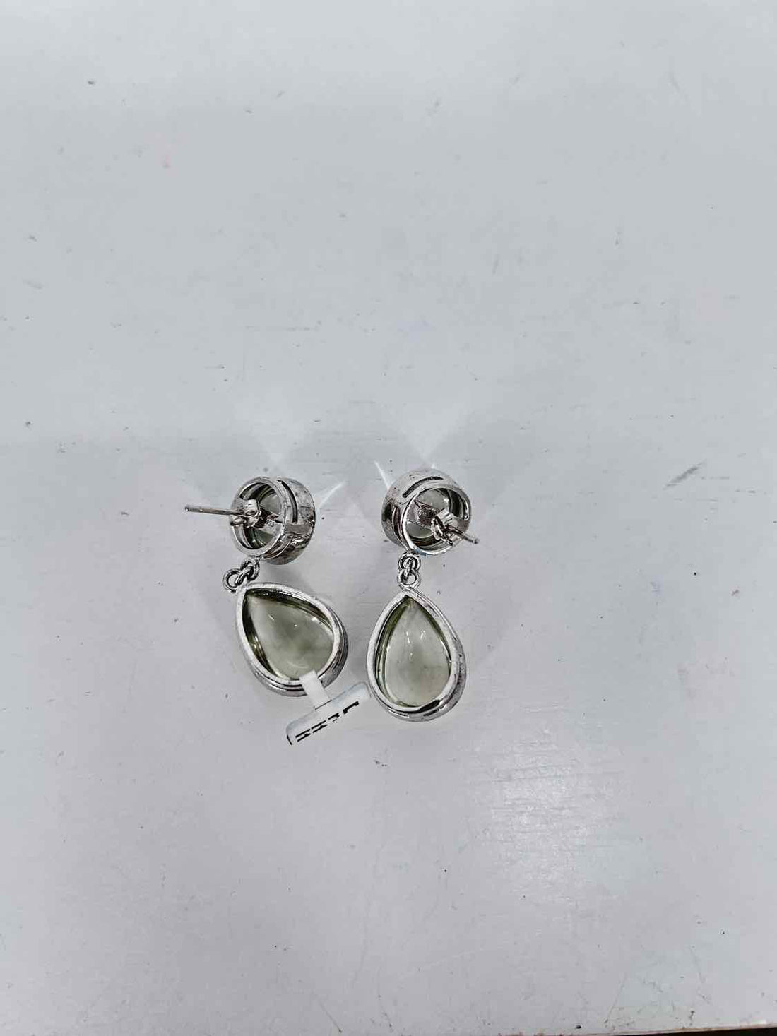 Gems TV 925 Green amethyst Silver Earrings