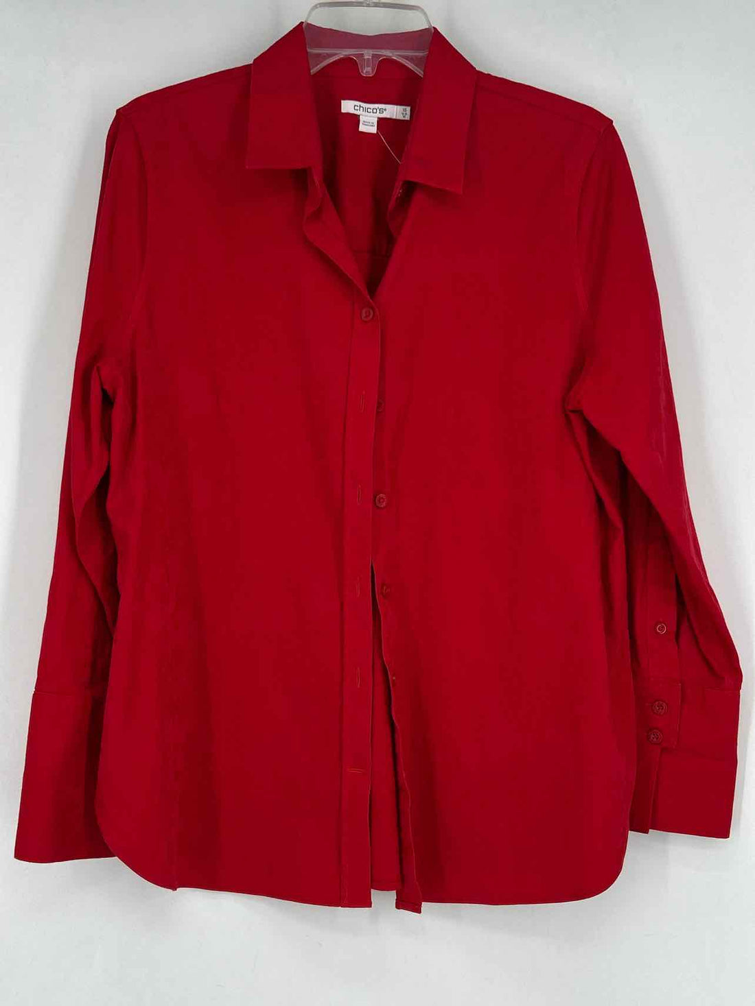 Chicos Size 1.5 Red Long Sleeve