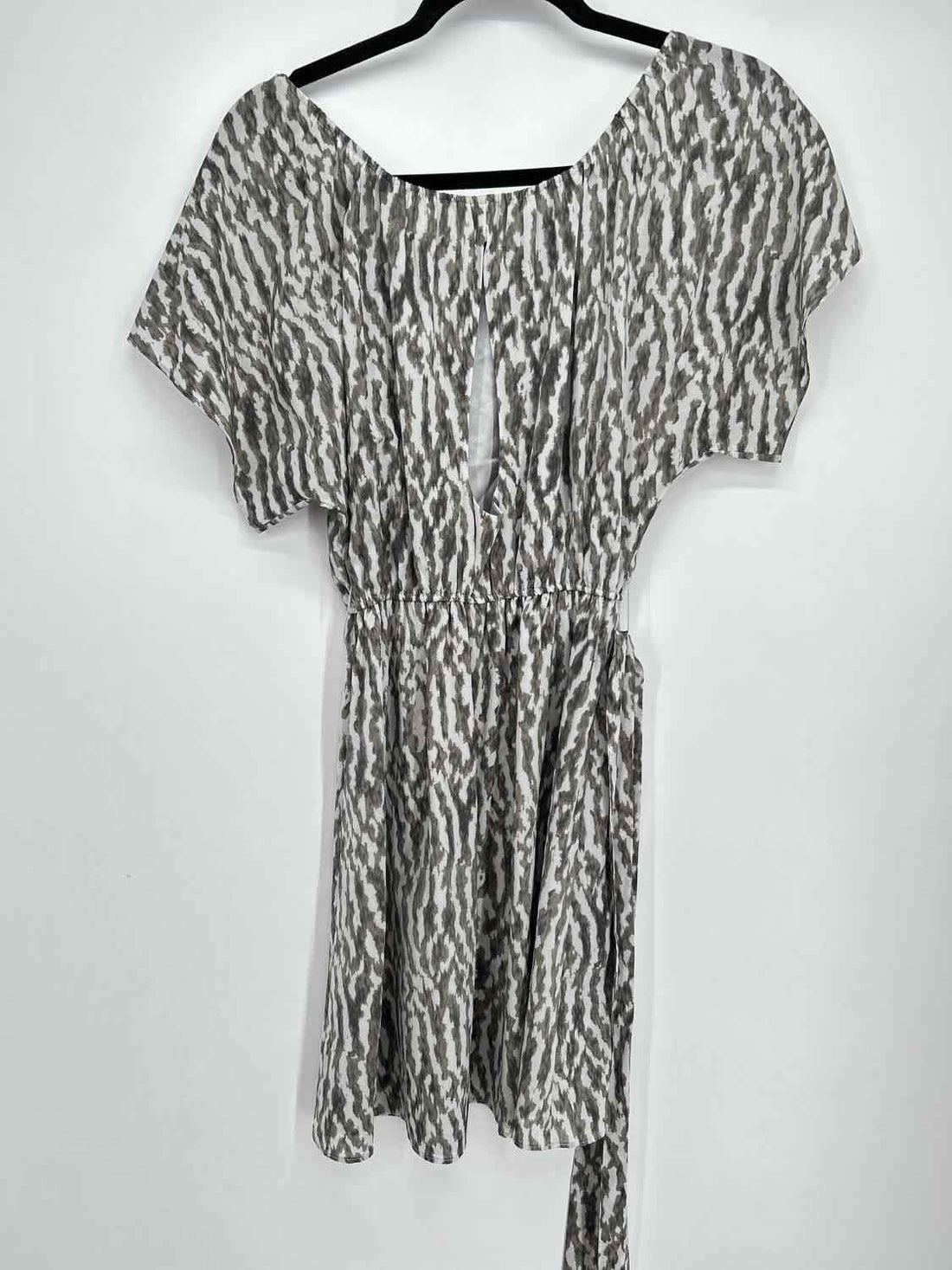 Alice + Olivia Size XS Gray Print Silk Blend Dress