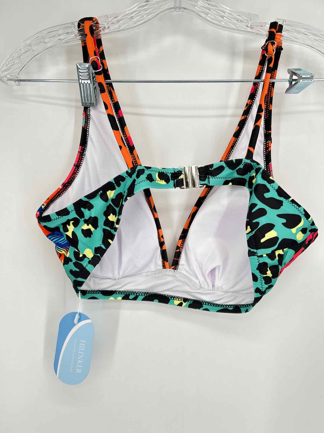 Hilinker Size M Orange & Black Print NWT Swimsuit 2 Piece