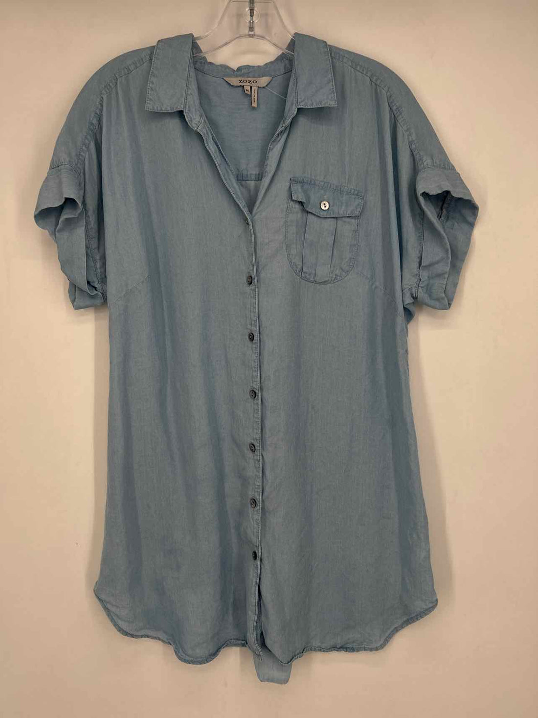 Zozo Size M Chambray Short Sleeve Dress
