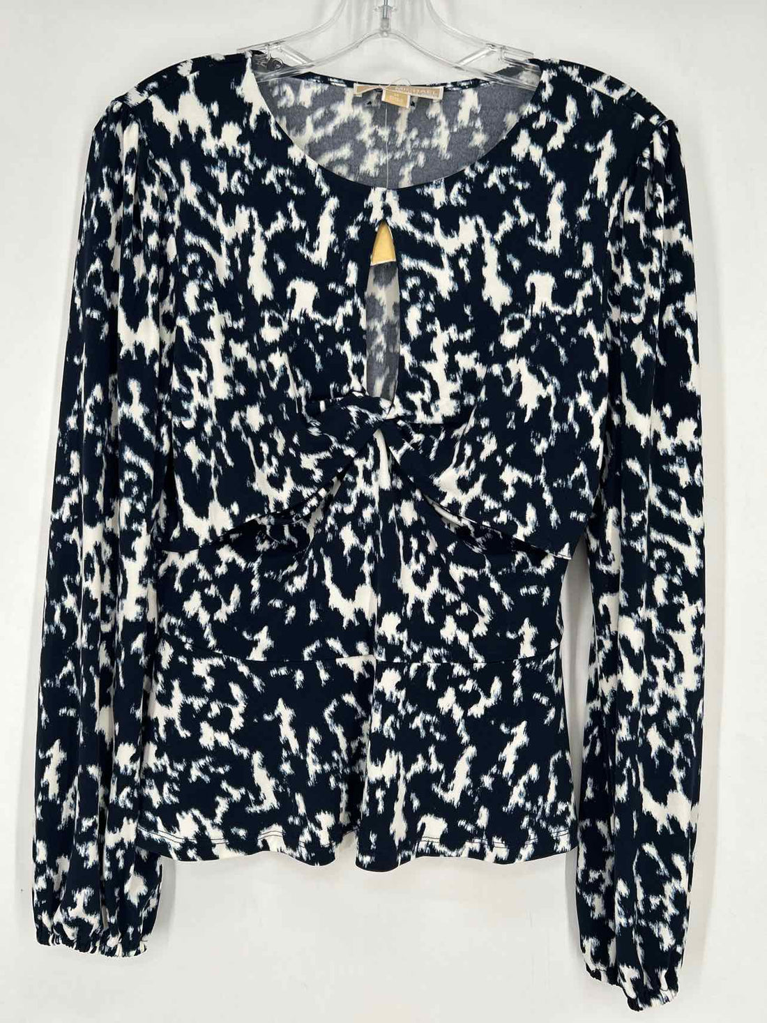 Michael Kors Size M Navy & White Print NWT Long Sleeve